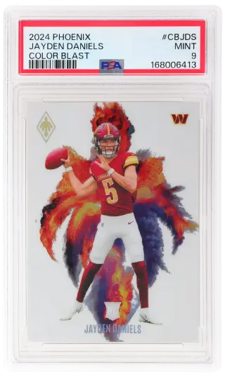 2024 Panini Phoenix Color Blast Jayden Daniels #CB-JDS PSA 9 graded card
