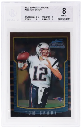 2000 Bowman Chrome Tom Brady #236 BGS 8 graded card