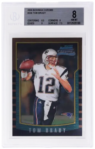 2000 Bowman Chrome Tom Brady #236 BGS 8 graded card