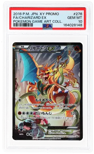 2016 Pokemon XY Promo Japanese Game Art Collection Charizard Ex #276XYP PSA 10 graded card
