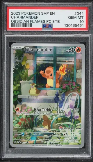 2023 Pokemon Scarlet & Violet Promo Obsidian Flames Center ETB Full Art Charmander #44 PSA 10 graded card