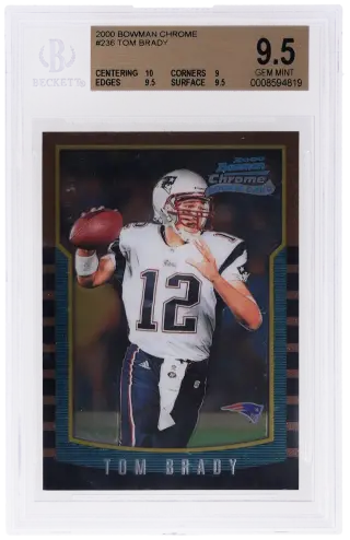 2000 Bowman Chrome Tom Brady #236 BGS 9.5 graded card