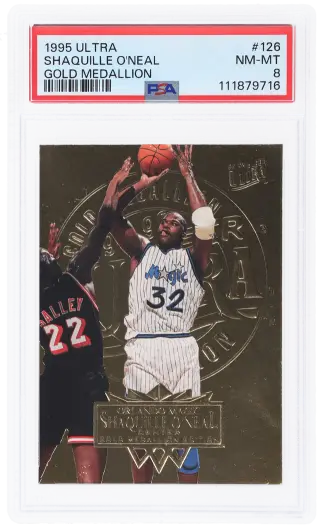 1995 Ultra Gold Medallion Shaquille O'Neal #126 PSA 8 graded card