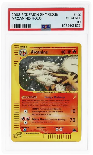 2003 Pokemon Skyridge Holo Arcanine #H2 PSA 10 graded card