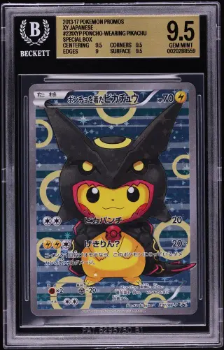 2016 Pokemon Japanese XY Promo Full Art Rayquaza Poncho-Wearing Pikachu #231 BGS 9.5 GEM MINT graded card