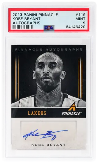 2013 Panini Pinnacle Pinnacle Autographs Kobe Bryant #119 PSA 9 graded card