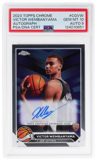 2023 Topps Chrome Autograph Victor Wembanyama #CG-VW PSA 10 graded card