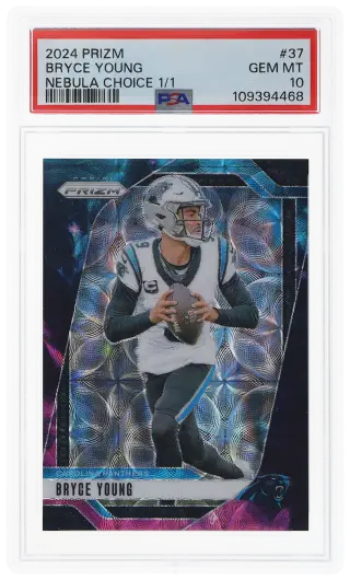 2024 Panini Prizm Nebula Choice Prizm Bryce Young #37 1/1 PSA 10 graded card
