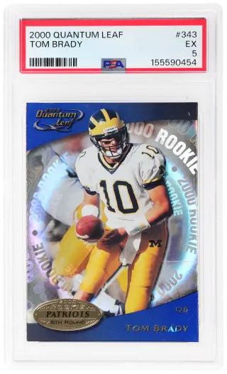 2000 Quantum Leaf Tom Brady #343 PSA 5 graded card