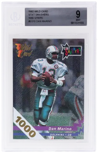 1992 Wild Card Stat Smashers 1000 Stripe Dan Marino #SS-10 BGS 9 graded card