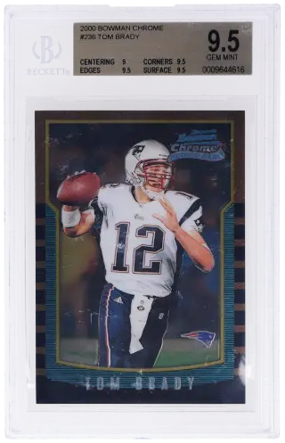 2000 Bowman Chrome Tom Brady #236 BGS 9.5 graded card