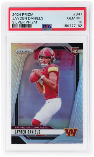 2024 Panini Prizm Silver Prizm Jayden Daniels #347 PSA 10 graded card