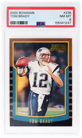 2000 Bowman Tom Brady #236 PSA 8 graded card