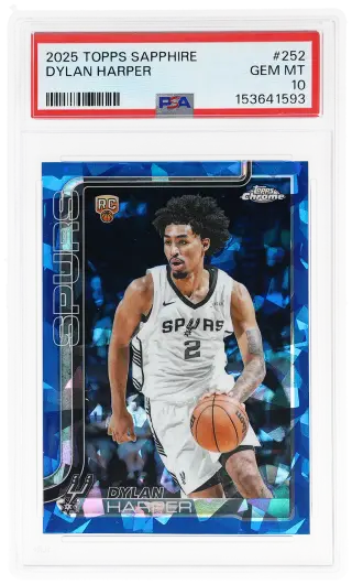 2025 Topps Chrome Sapphire Dylan Harper #252 PSA 10 graded card