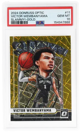2024 Donruss Optic Slammy! Gold Victor Wembanyama #11 3/10 PSA 10 graded card