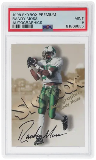 1998 Skybox Premium Autographics Randy Moss #57 PSA 9 graded card