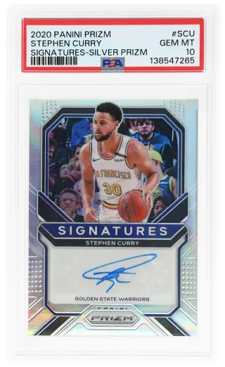 2020 Panini Prizm Signatures Silver Prizm Stephen Curry #SI-SCU PSA 10 graded card