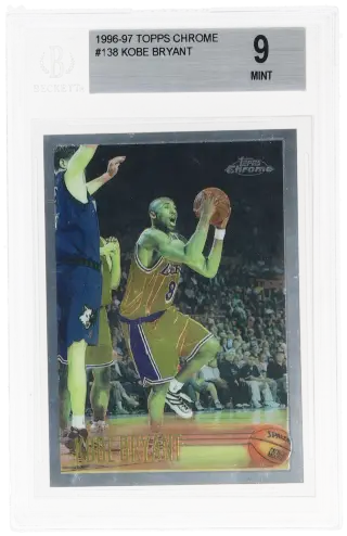 1996 Topps Chrome Kobe Bryant #138 BGS 9 graded card