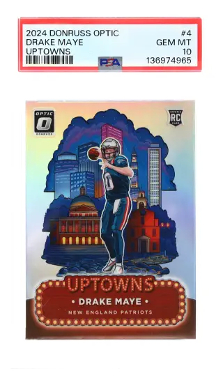 2024 Donruss Optic Uptowns Drake Maye #4 PSA 10 graded card