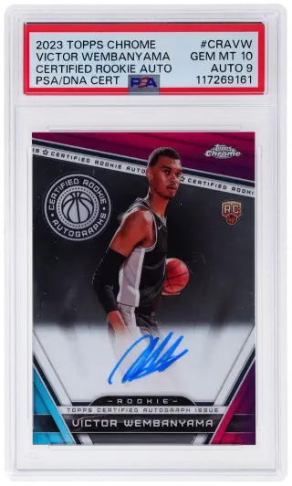 2023 Topps Chrome Certified Rookie Autograph Victor Wembanyama #CRA-VW PSA 10 graded card