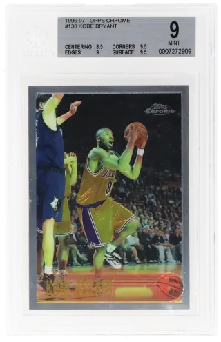 1996 Topps Chrome Kobe Bryant #138 BGS 9 graded card